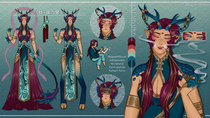 Full Render Character Sheet - Original Design Full Render Character Sheet - Original Design